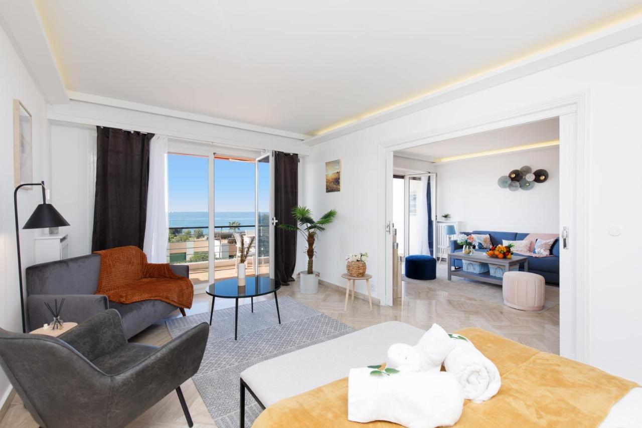 Suite Riviera - Sea View - Clim - 50M Plage - Residence De Standing - Spacieux 180 M2 - Parking كان المظهر الخارجي الصورة